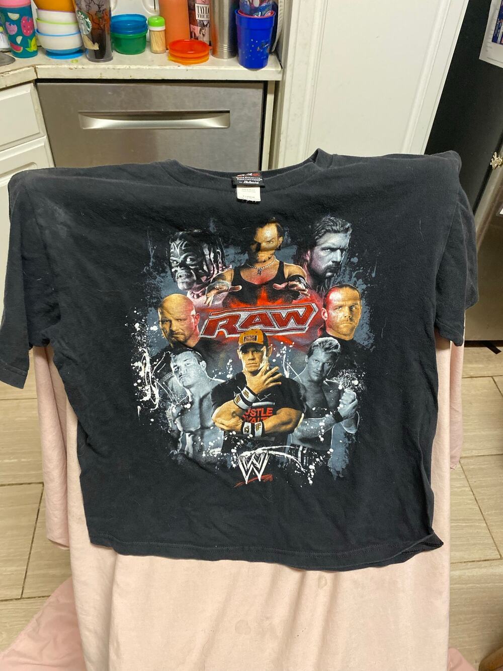 Vintage Kids WWE Raw Shirt Size XL